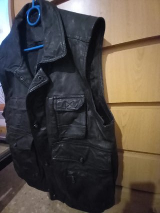 Chaleco de Piel para Moto