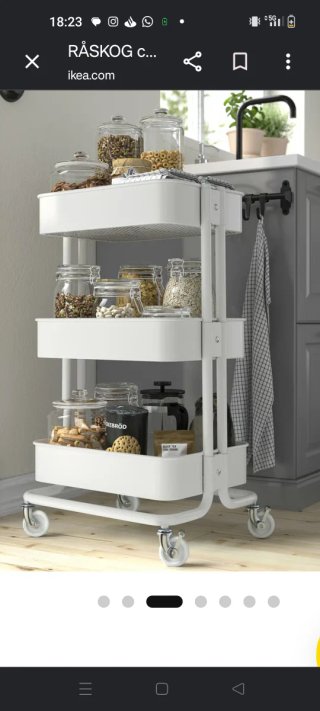 Carrito auxiliar RÅSKOG Ikea blanco