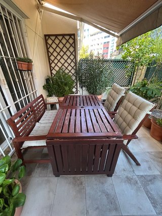 Conjunto Muebles Exterior IKEA Madera