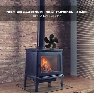 Ventilador de chimenea negro