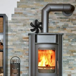 Ventilador de chimenea negro
