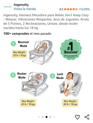 Hamaca Ingenuity 3 en 1
