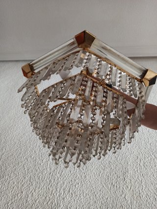 Lámpara de salón cristal y metal