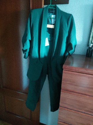 Traje de Chaqueta y Pantalón Verde