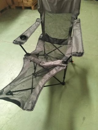 Silla de Camping Reclinable con Reposapiés
