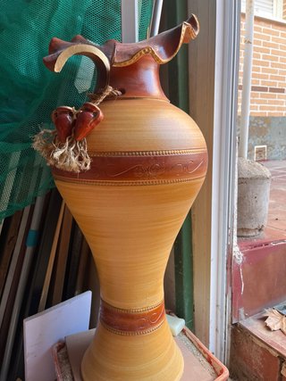 Jarrón Cerámica Terracota Beige Marrón