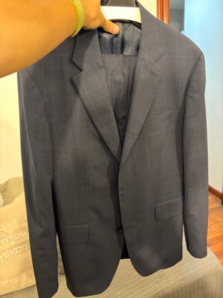 Traje Mango 100% Lana Azul