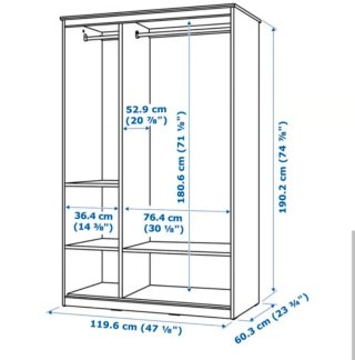 Armario Blanco Ikea con Espejo