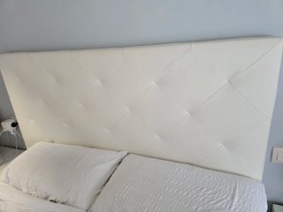 Cabezal cama 135-150 polipiel blanco