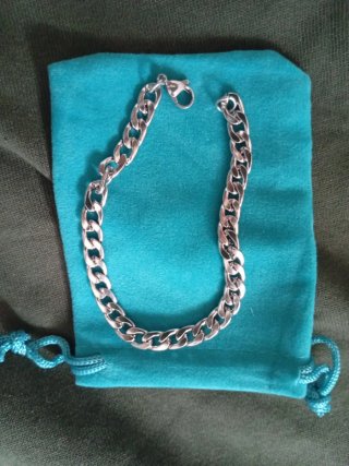 Pulsera de plata estilo cubano