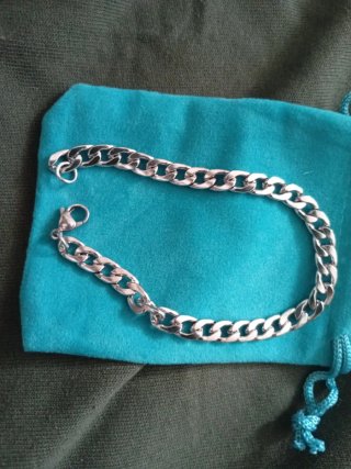 Pulsera de plata estilo cubano