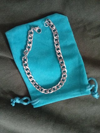 Pulsera de plata estilo cubano