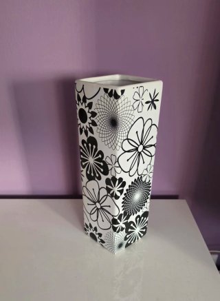 Jarrón de Cerámica con Estampado Floral