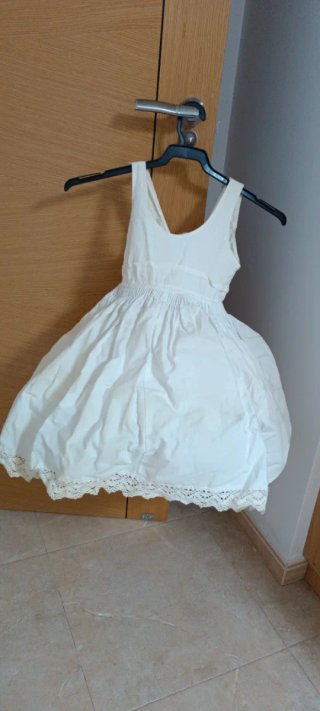 Cancán Fallera Infantil Blanco con aro.