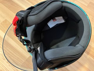 Casco Moto Unik Scooter Negro y Verde
