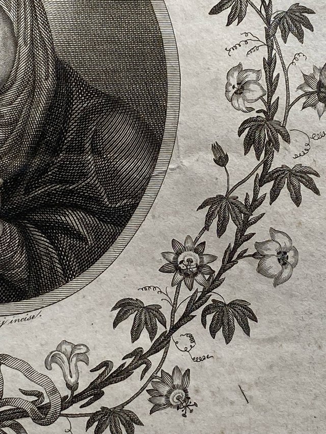 Antiquísimo grabado Virgen de los Dolores