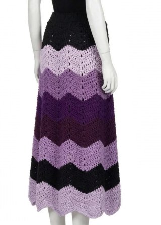Falda de crochet larga