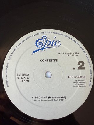 Vinilo Confetti's - C in China