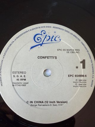Vinilo Confetti's - C in China