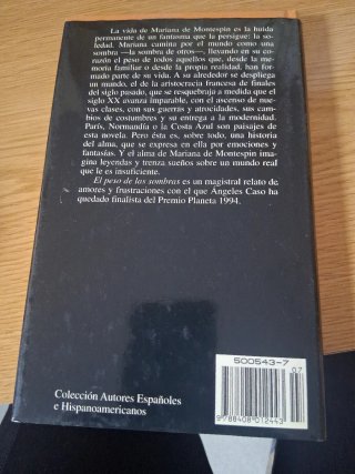 El peso de las sombras (Colección Autores espa...