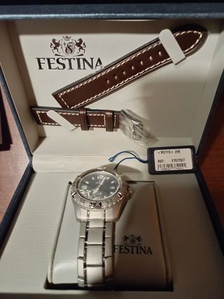 Reloj Festina Hombre Plateado y Azul