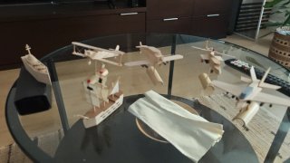 Maquetas de Avión y Barco en Madera