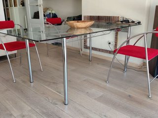 Mesa de Comedor PILMA Cristal 180x90cm