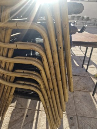 Sillas terraza bar, aluminio y plastico