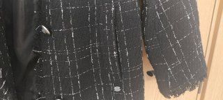 Abrigo mujer de Koroshi Negro. Talla M