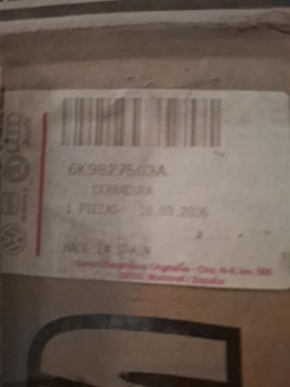 SEAT INCA VOLKSWAGEN CADY cerradura porton