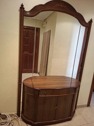 Recibidor con Espejo de Madera