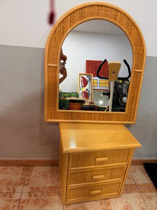 Conjunto Dormitorio Ratán Vintage