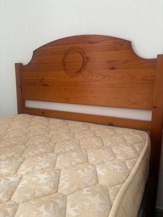 2 Camas 90x190 con Cabecero de Madera