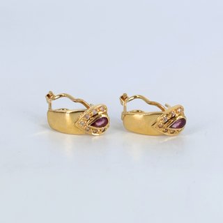 Pendientes de Oro 18k - (750), 3.72gr, Omega