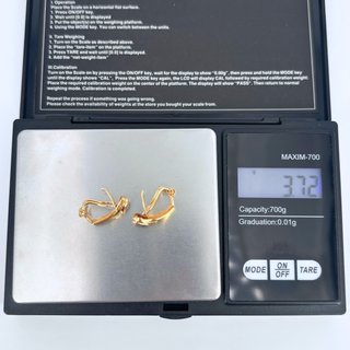 Pendientes de Oro 18k - (750), 3.72gr, Omega
