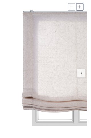 Estor Plegable de Lino Beige 135x175 cm