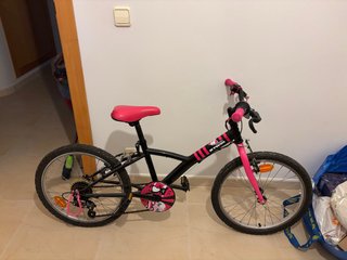 Bicicleta Infantil Btwin Negra y Rosa