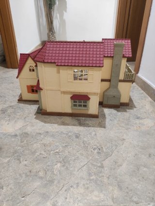 Casa con luces+casa de campo sylvanian families