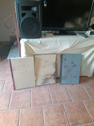 3 Baldas Metálicas Madera Medida 39,5 cm x 59,5 cm