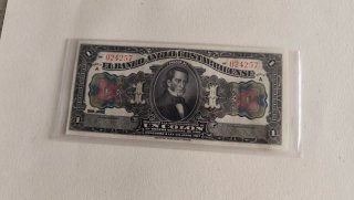 2 Billetes Costa Rica 50 Colones 1991 un colon1917