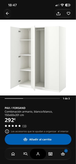 Armario Pax Ikea Blanco