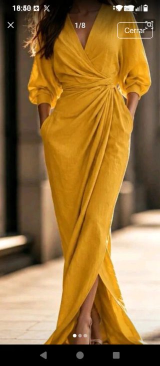 Vestido Largo Amarillo