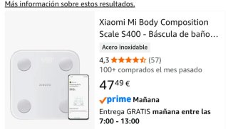 Báscula Xiaomi Mi Body Composition Scale S400