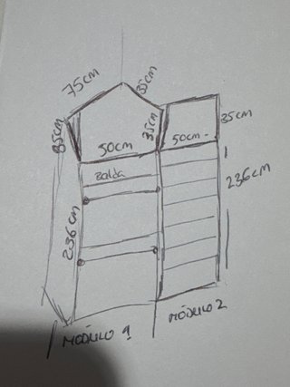Armario esquinero 2 modulos IKEA puertas espejos