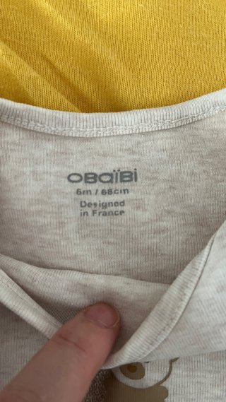 2 Bodies Okaïdi / Obaïbi Talla 6 Meses / 68cm