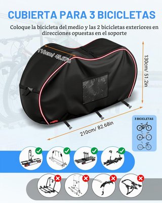 Funda 3 bicis impermeable 420D SUPAREE