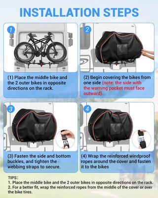 Funda 3 bicis impermeable 420D SUPAREE
