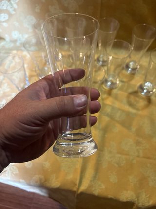 Set de Vasos con Sorbete de Cristal