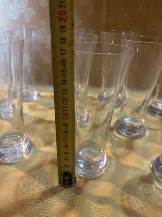 Set de Vasos con Sorbete de Cristal