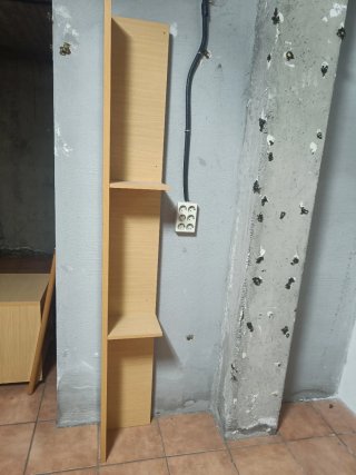 Mueble juvenil modular madera y azul